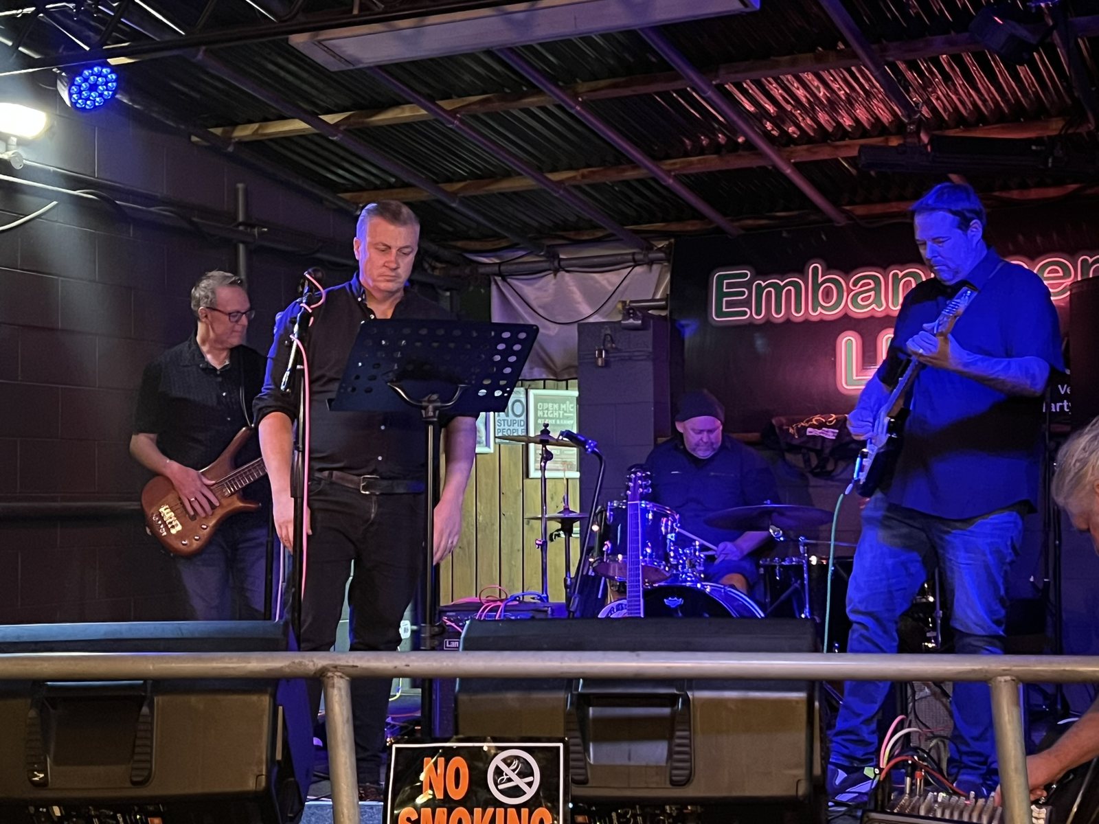 Zero Hour on stage at the Embankment Tavern